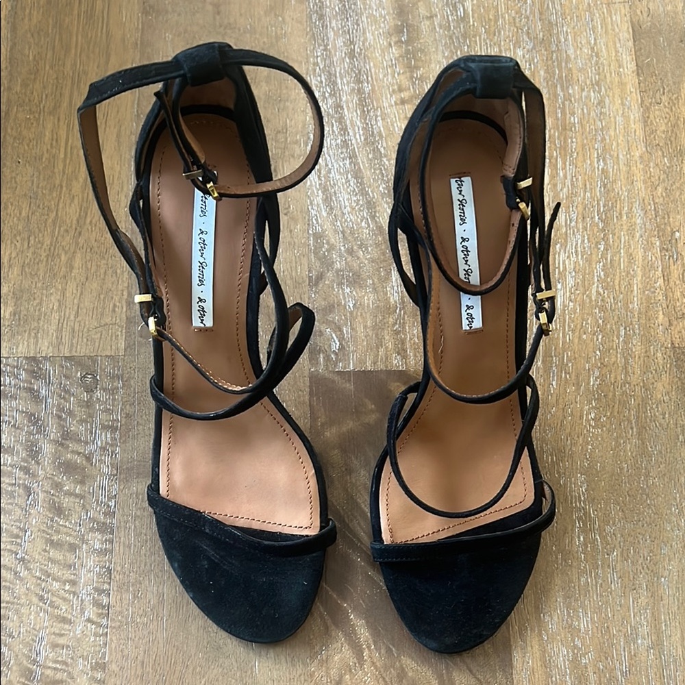NEW - & other stories - black suede strappy stiletto heels - Size 40